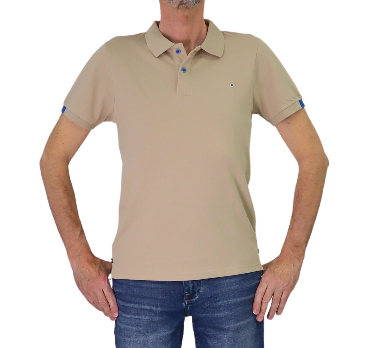 SHOCKLY polo uomo manica corta cotone POLO SMART 2X2025 SAND BEIGE estate 2025