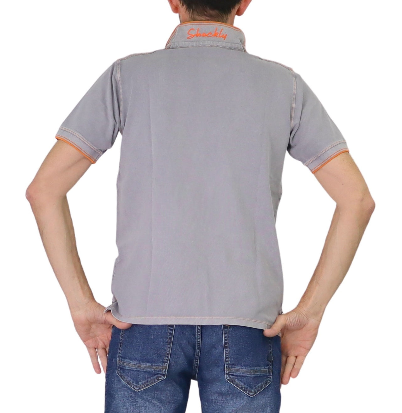 SHOCKLY polo uomo manica corta cotone POLO VINTAGE 2X4004 SILVER GRIGIO estate 2025