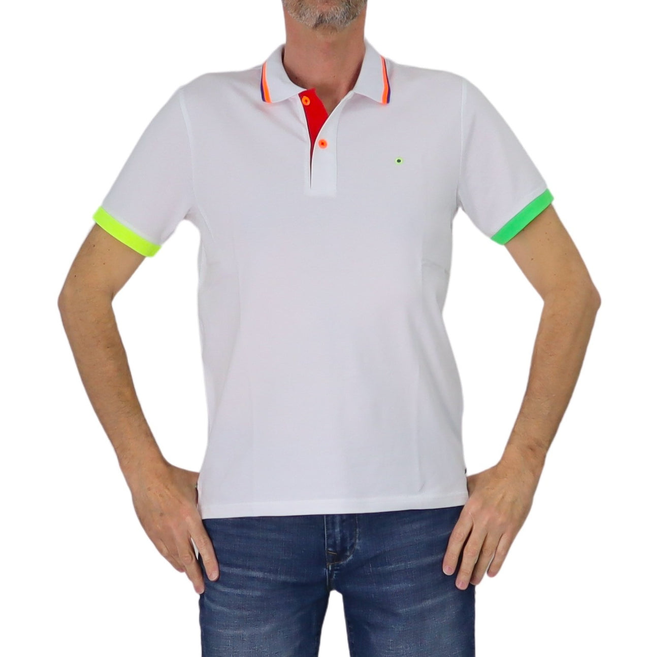 SHOCKLY polo uomo manica corta cotone POLO CRAZY 2X5801 WHITE BIANCO estate 2025