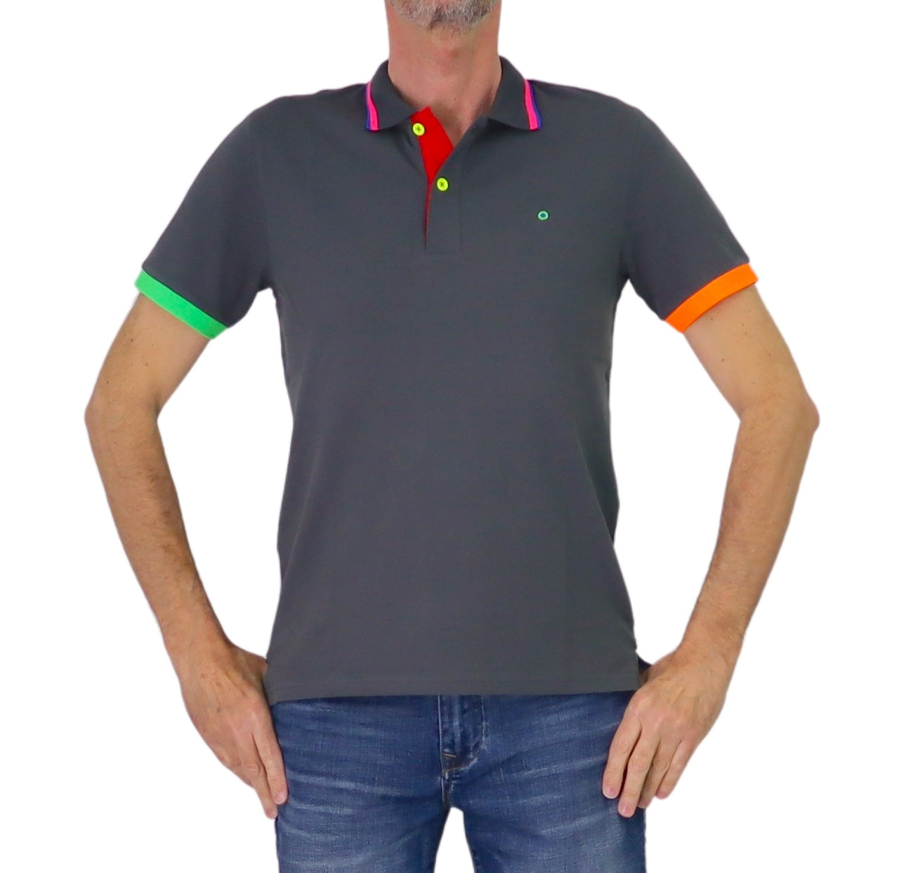 SHOCKLY polo uomo manica corta cotone POLO CRAZY 2X5806 ANTRAX GRIGIO estate 2025