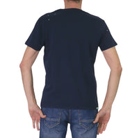Thumbnail for SHOCKLY t-shirt uomo cotone manica corta TS HAND HOLIDAY 2T6518 NOTTE BLU estate 2025