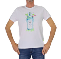 Thumbnail for SHOCKLY t-shirt uomo cotone girocollo stampa gin tonic TS GIN 2T2201 WHITE BIANCO estate 2025