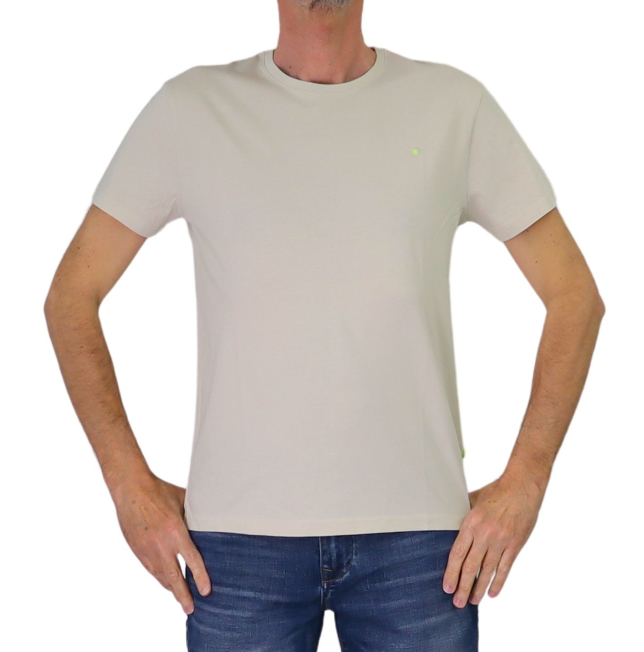 SHOCKLY t-shirt uomo cotone girocollo manica corta TS CLEAN 2T1002 BIRCH BEIGE estate 2025