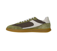 Thumbnail for FRAU scarpe sneaker uomo tessuto pelle scamosciata 22D1 149 PRATO VERDE BIANCO estate 2025