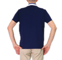 Thumbnail for TAKE TWO polo uomo manica corta collo coreana cotone UKE7053 NAVY BLU estate 2025