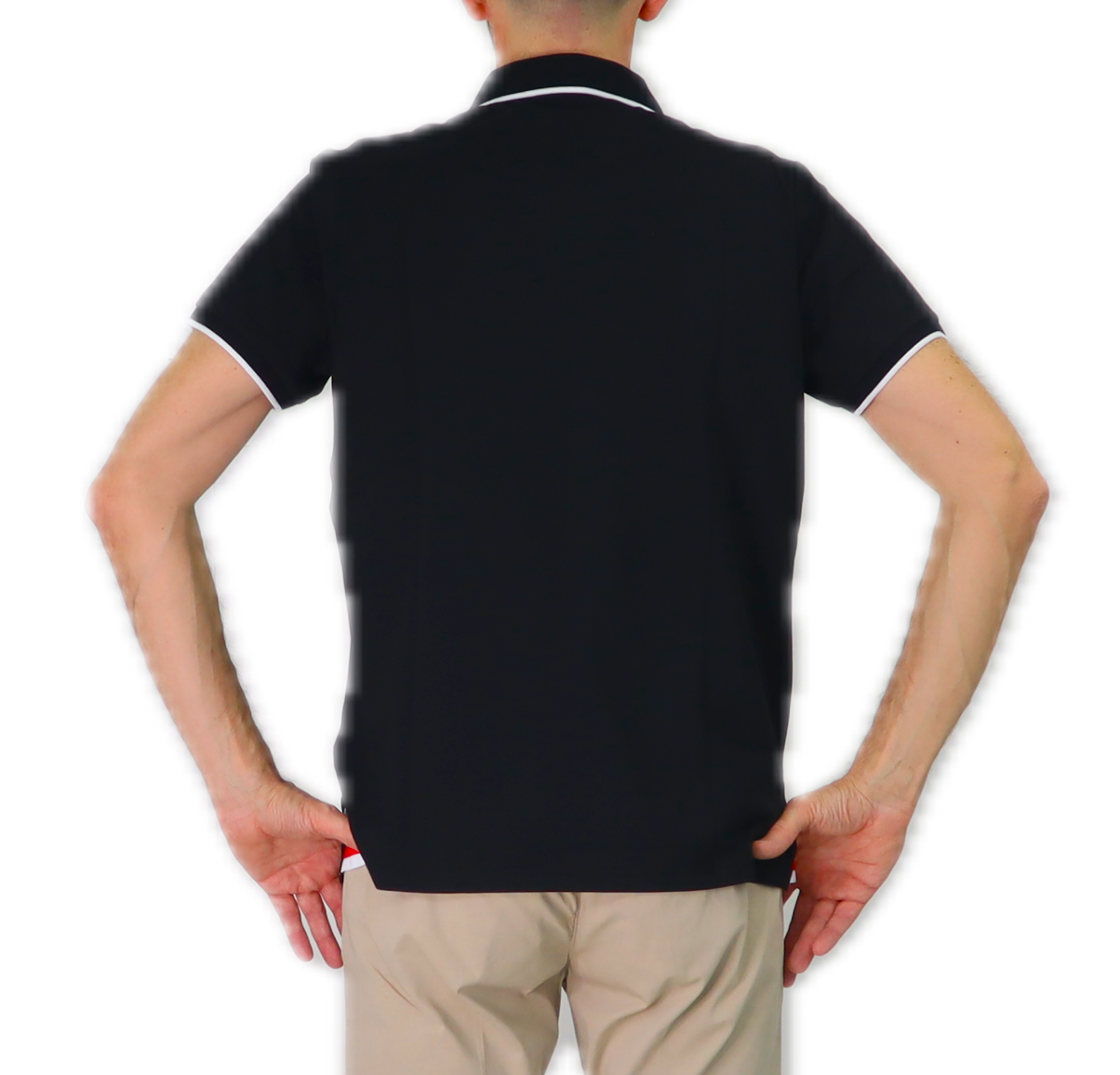 TAKE TWO polo uomo manica corta senza bottoni cotone UKE7030 NERO BIANCO estate 2025