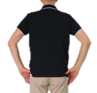 Thumbnail for TAKE TWO polo uomo manica corta senza bottoni cotone UKE7030 NERO BIANCO estate 2025