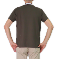 Thumbnail for TAKE TWO polo uomo manica corta collo coreana cotone UKE7053 VERDE OLIVA estate 2025