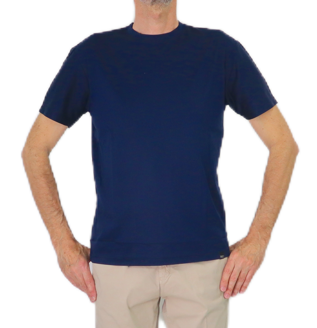 TAKE TWO t-shirt uomo cotone modal girocollo manica corta UKE7802 BLU estate 2025