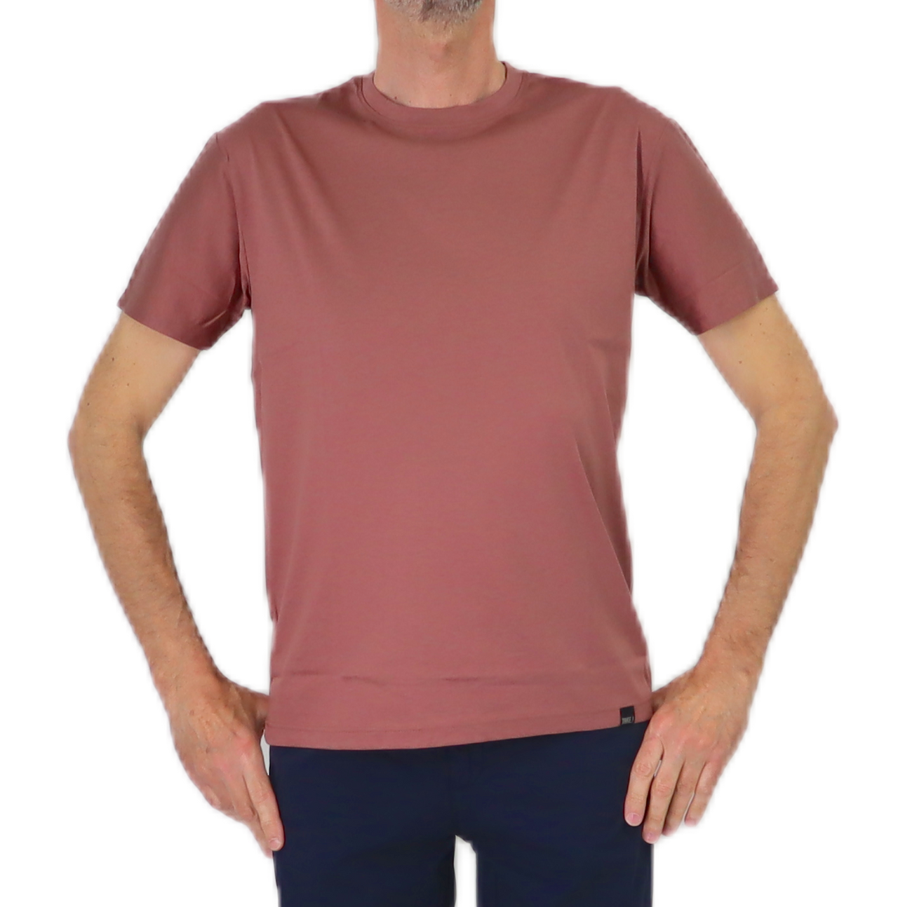 TAKE TWO t-shirt uomo cotone modal girocollo manica corta UKE7802 ROSA CIPRIA estate 2025