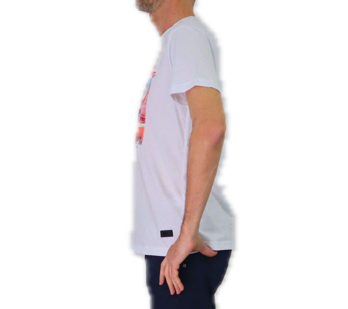 TAKE TWO t-shirt uomo cotone girocollo stampa regata 20 miglia UKE7809 BIANCO estate 2025