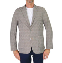 Thumbnail for DISTRETTO 12 giacca uomo no stiro stretch leggera JACKET LUCCA GA1595 0041 BEIGE BLU estate 2025