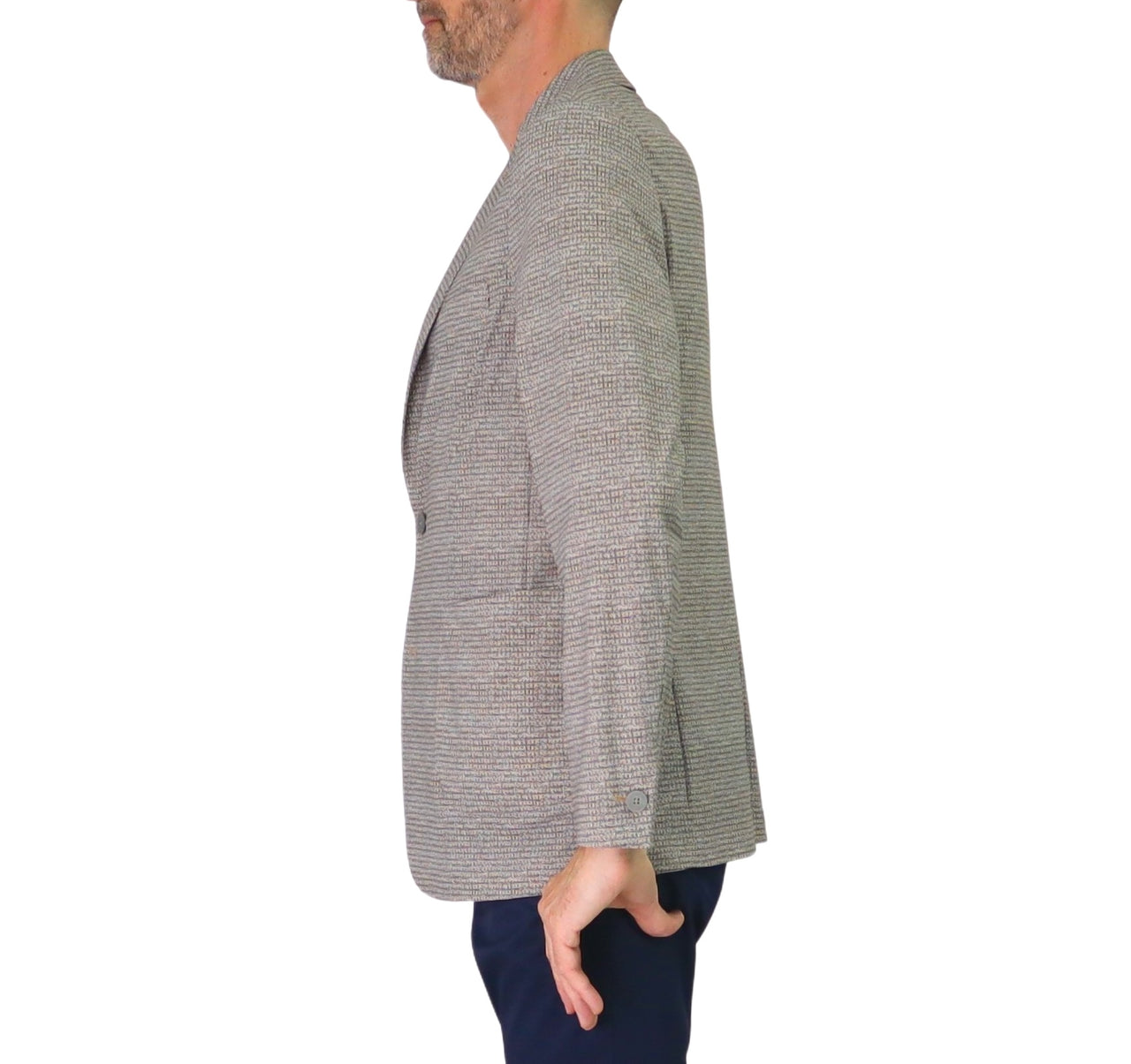 DISTRETTO 12 giacca uomo no stiro stretch leggera JACKET LUCCA GA1595 0041 BEIGE BLU estate 2025