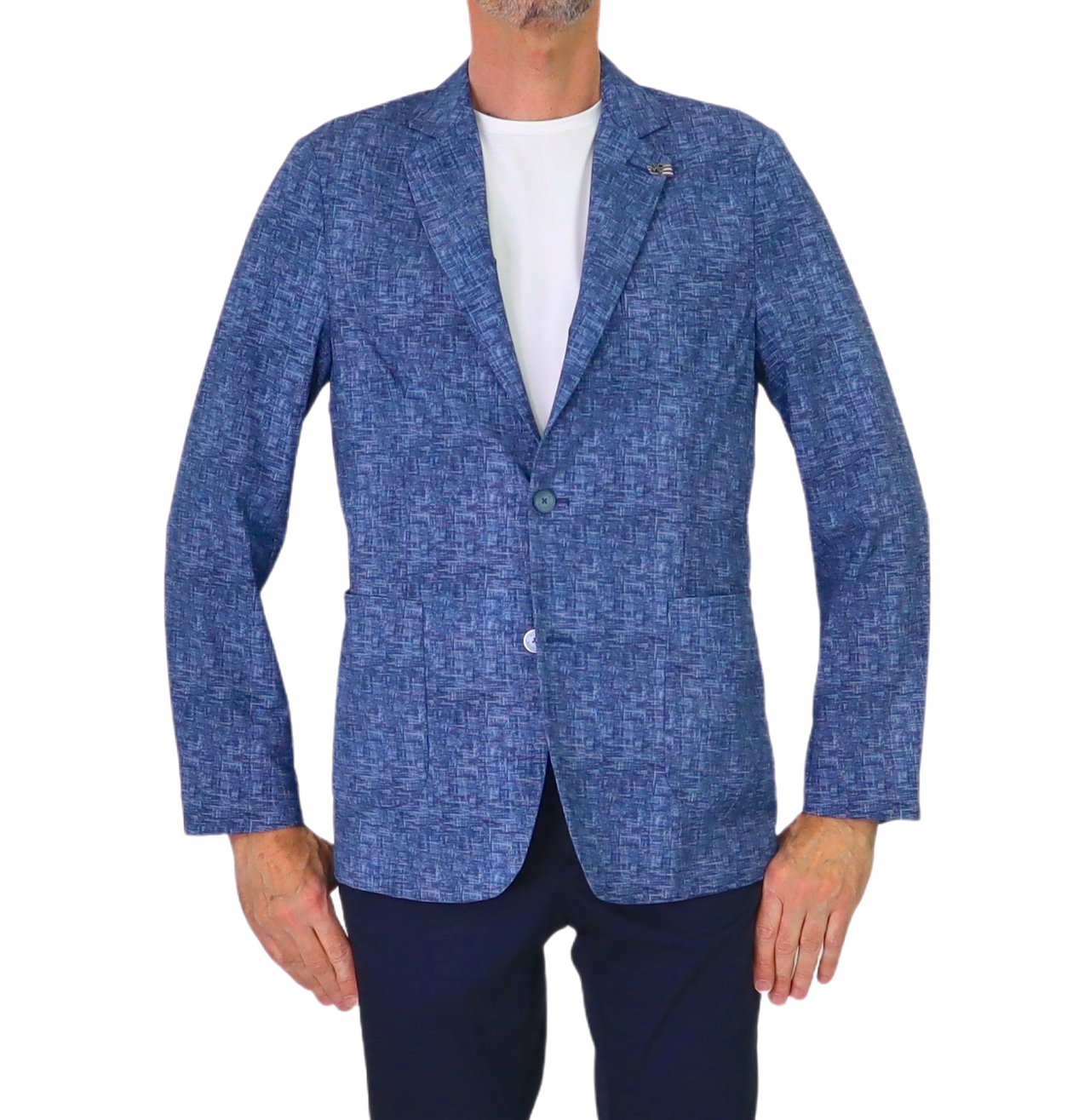 DISTRETTO 12 giacca uomo no stiro stretch leggera JACKET LIV GA1595 0003 BLU estate 2025