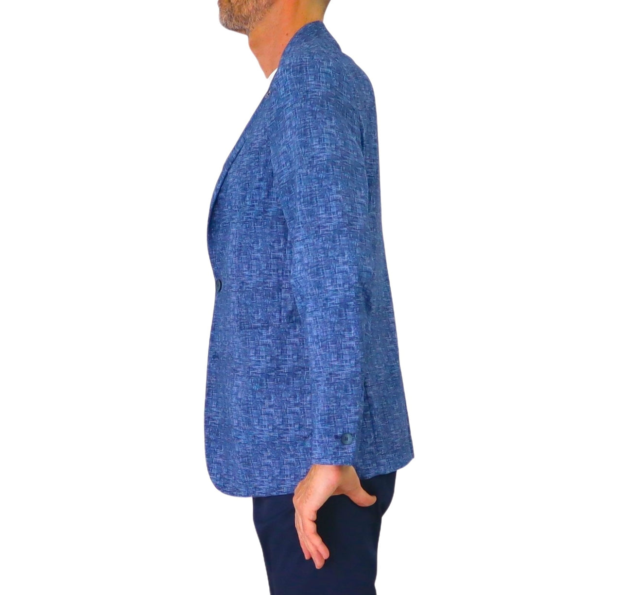 DISTRETTO 12 giacca uomo no stiro stretch leggera JACKET LIV GA1595 0003 BLU estate 2025