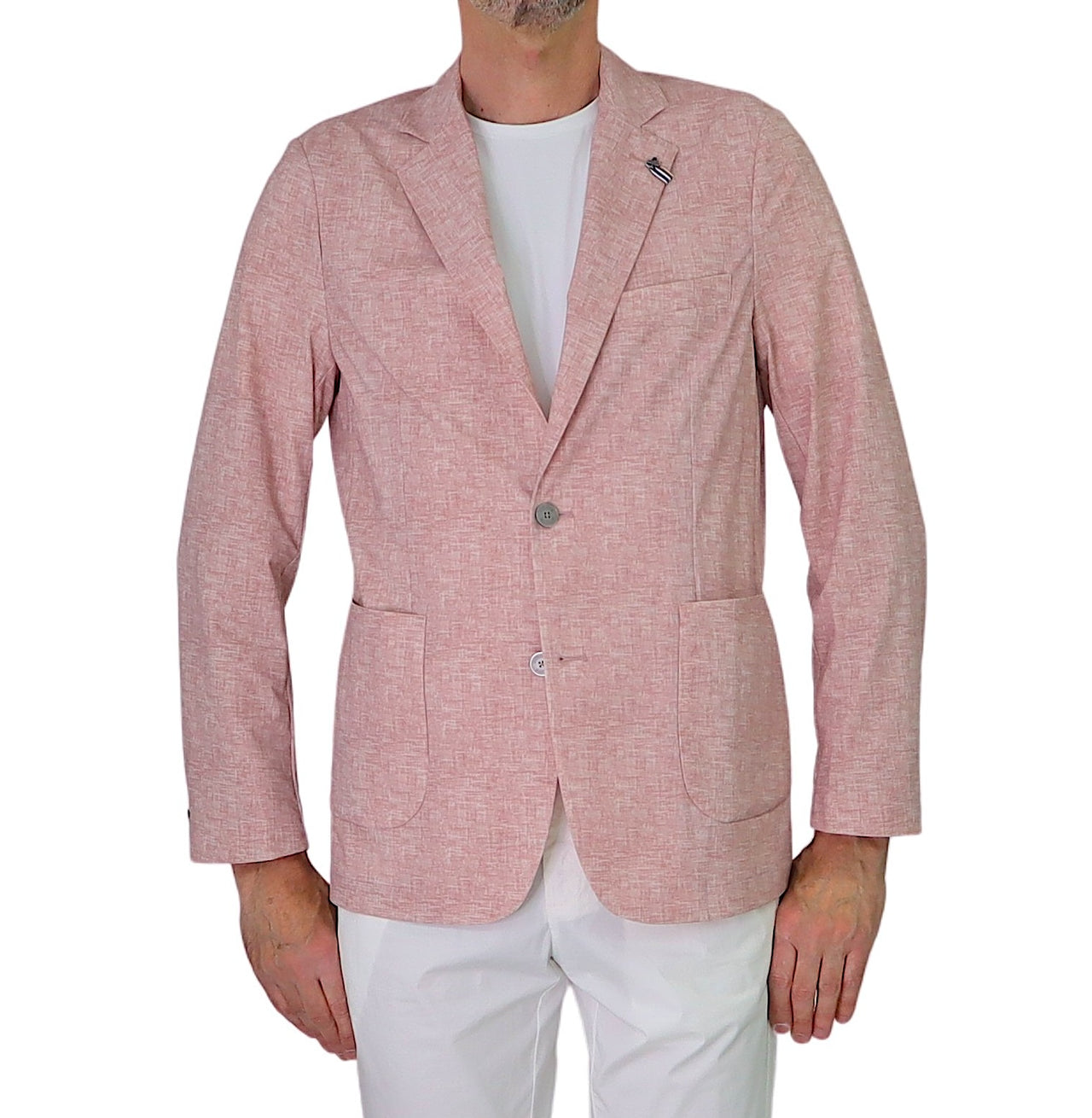 DISTRETTO 12 giacca uomo no stiro stretch leggera JACKET LIV GA1595 0082 ROSA estate 2025