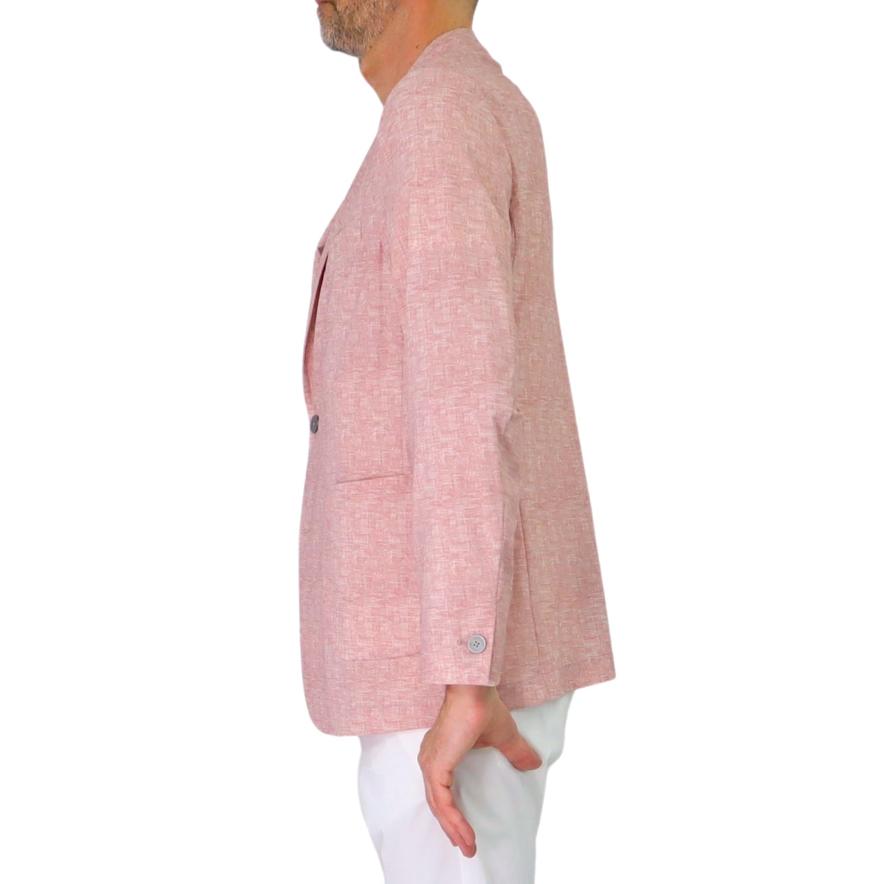 DISTRETTO 12 giacca uomo no stiro stretch leggera JACKET LIV GA1595 0082 ROSA estate 2025