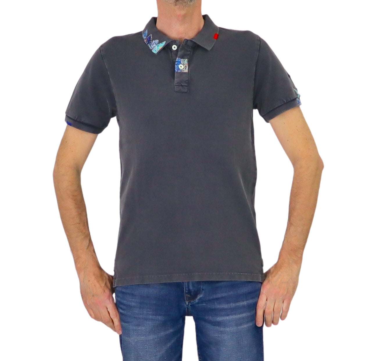 SHOCKLY polo uomo manica corta cotone POLO HAND FLORIDA 2X6306 ANTRAX GRIGIO estate 2025