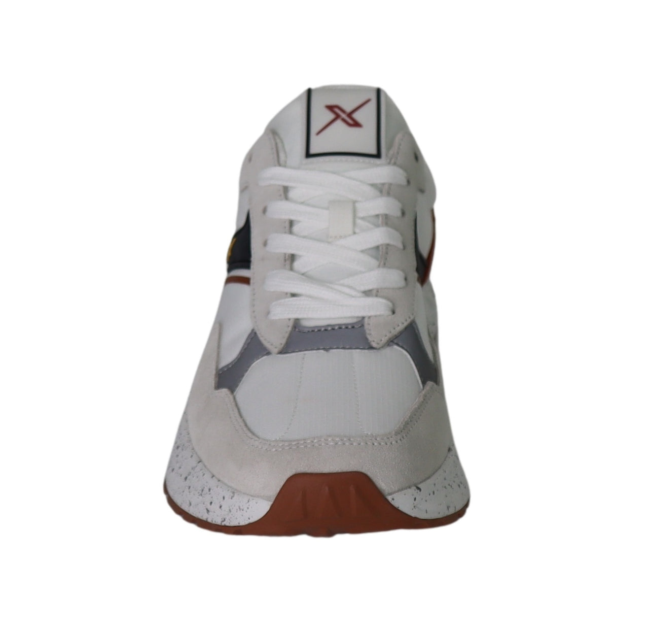FRAU scarpe sneaker uomo tessuto pelle scamosciata X002 129  BIANCO BEIGE CUOIO estate 2025
