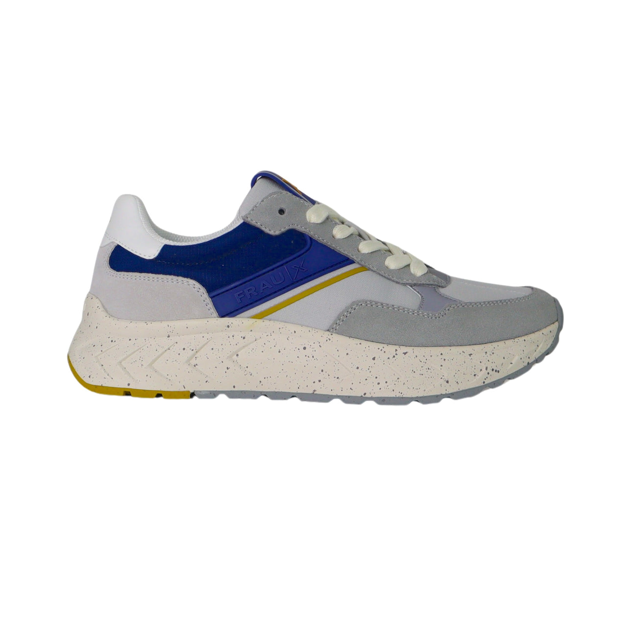FRAU scarpe sneaker uomo tessuto pelle scamosciata X002 129 GRIGIO BLU BIANCO estate 2025