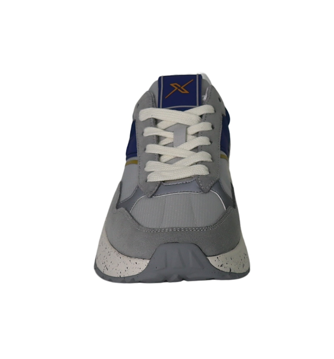 FRAU scarpe sneaker uomo tessuto pelle scamosciata X002 129 GRIGIO BLU BIANCO estate 2025