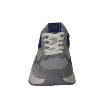 Thumbnail for FRAU scarpe sneaker uomo tessuto pelle scamosciata X002 129 GRIGIO BLU BIANCO estate 2025