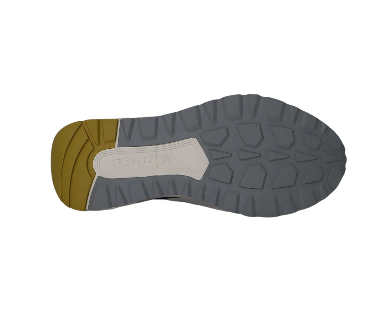 FRAU scarpe sneaker uomo tessuto pelle scamosciata X002 129 GRIGIO BLU BIANCO estate 2025