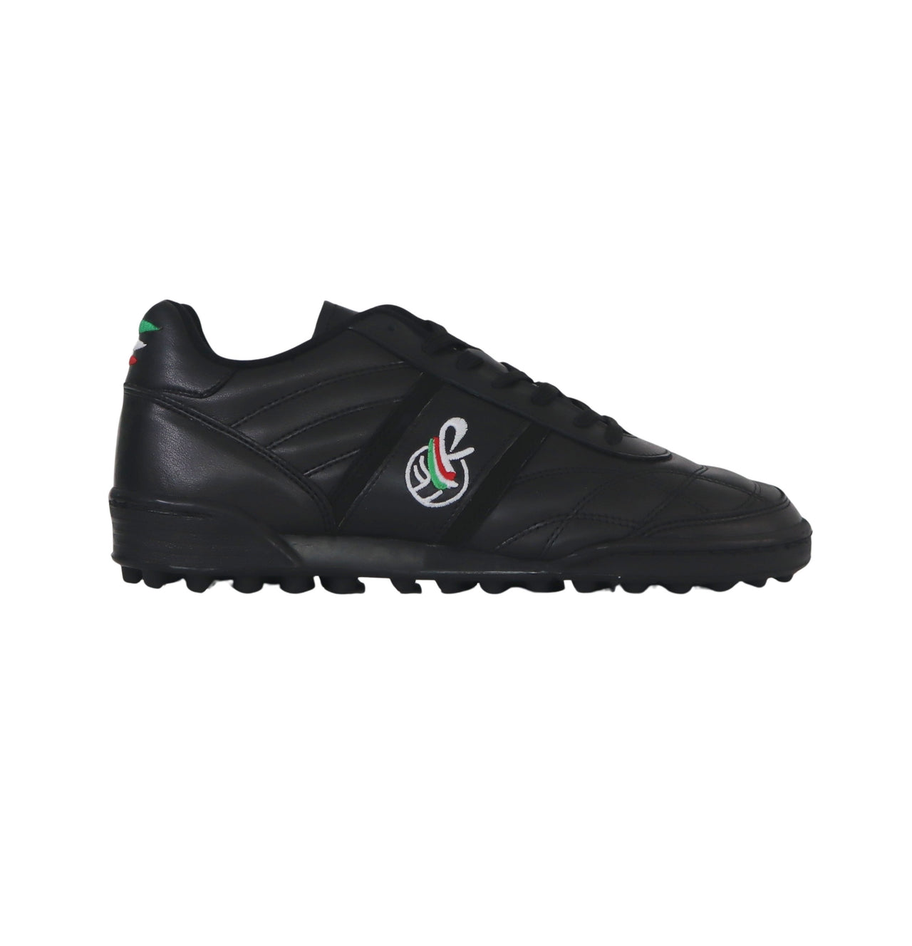 RYAL scarpe calcetto turf pelle vitello CLASSICO GOMMA AG TURF NERO luglio 2025
