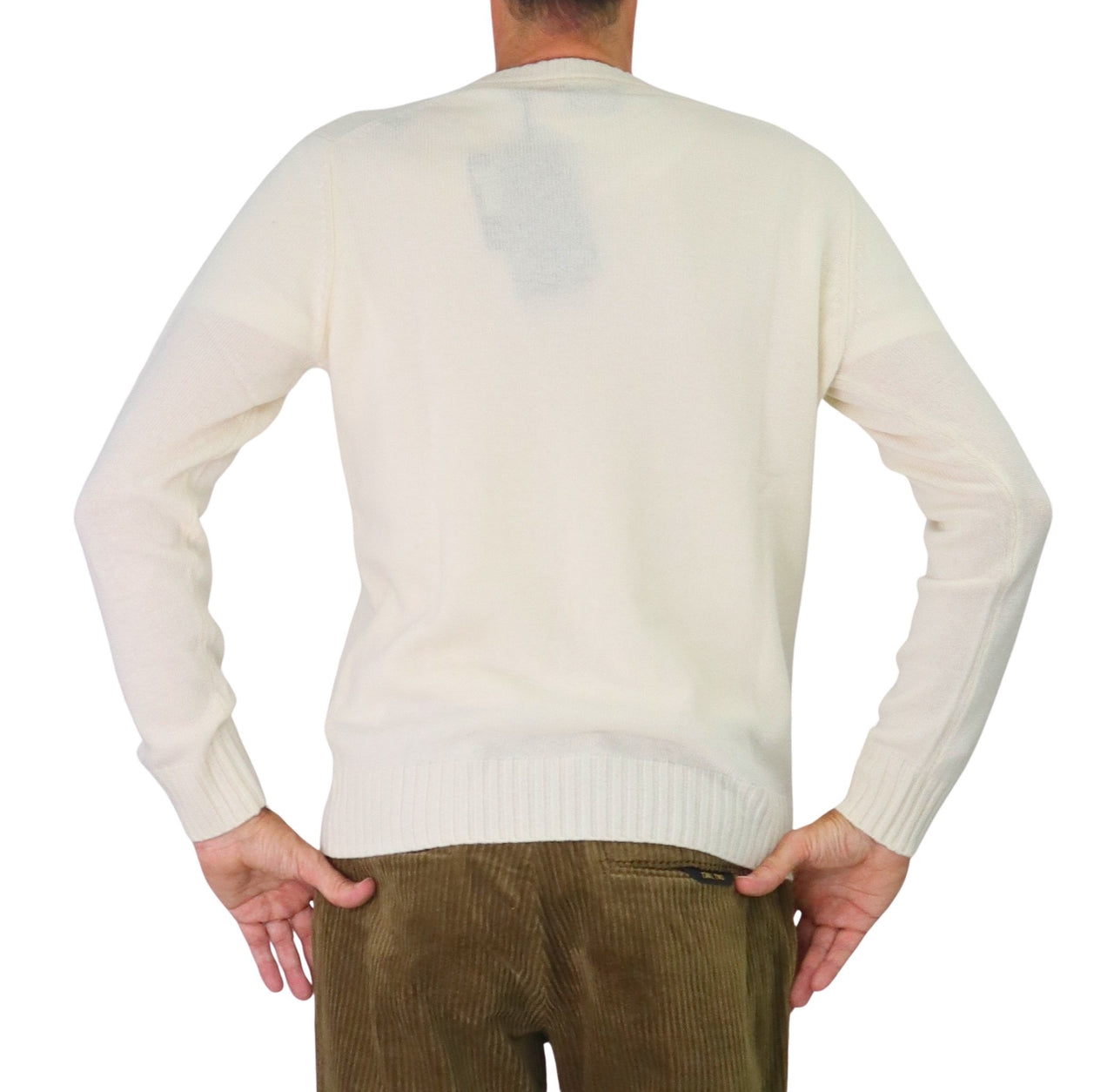 ALLEY DOCKS maglione uomo girocollo lana AU26W01MG COURMAYEUR PANNA inverno 2025