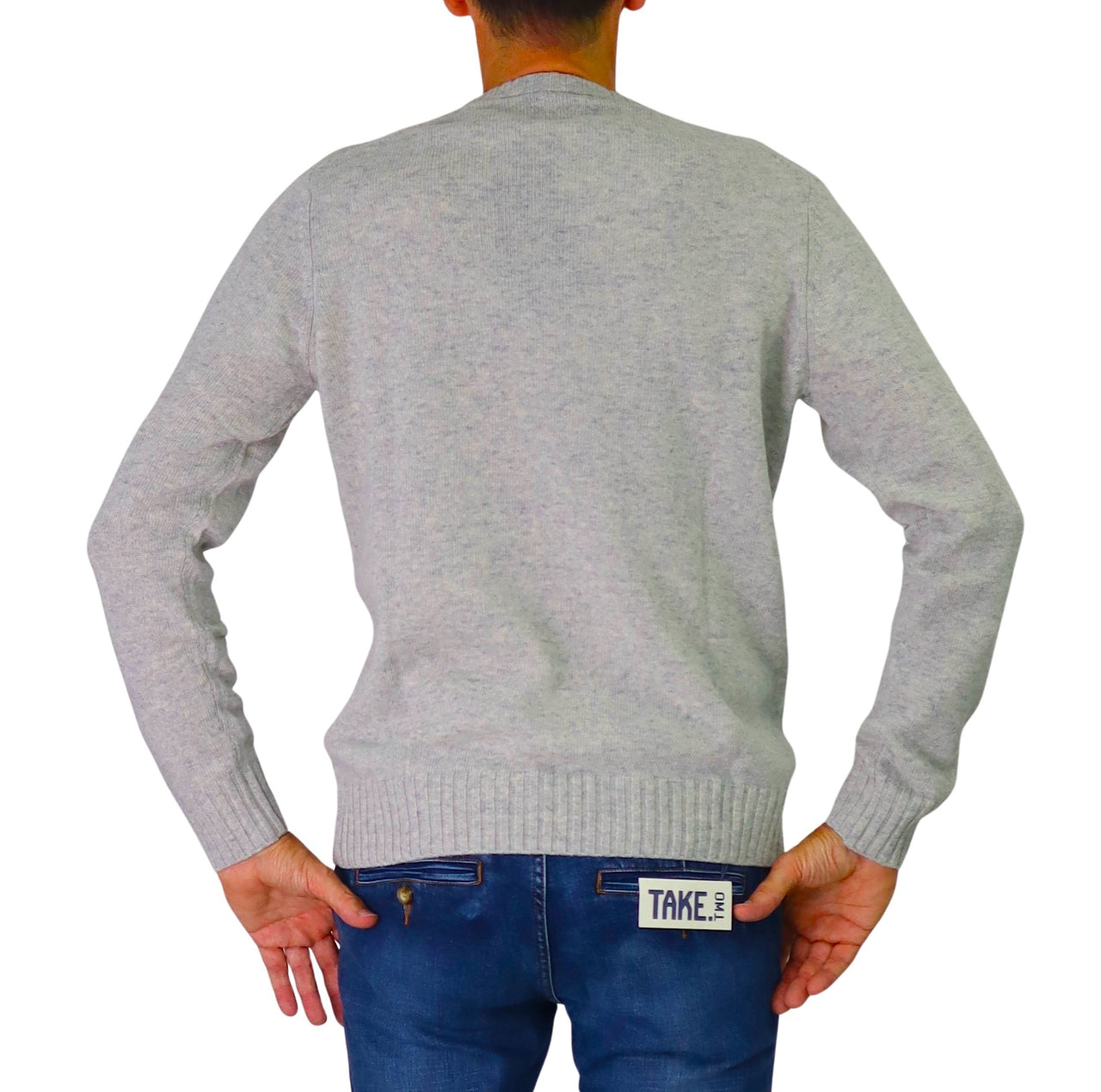 ALLEY DOCKS maglione uomo girocollo lana AU26W01MG MONT BLANC GRIGIO inverno 2025