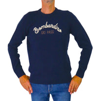 Thumbnail for ALLEY DOCKS maglione uomo girocollo lana AU26W01MG BOMBARDINO BLU inverno 2025