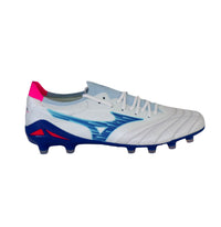 Thumbnail for MIZUNO scarpe calcio tacchetti fissi MORELIA NEO IV B ELITE P1GA254225 FG BIANCO BLUETTE giugno 2025