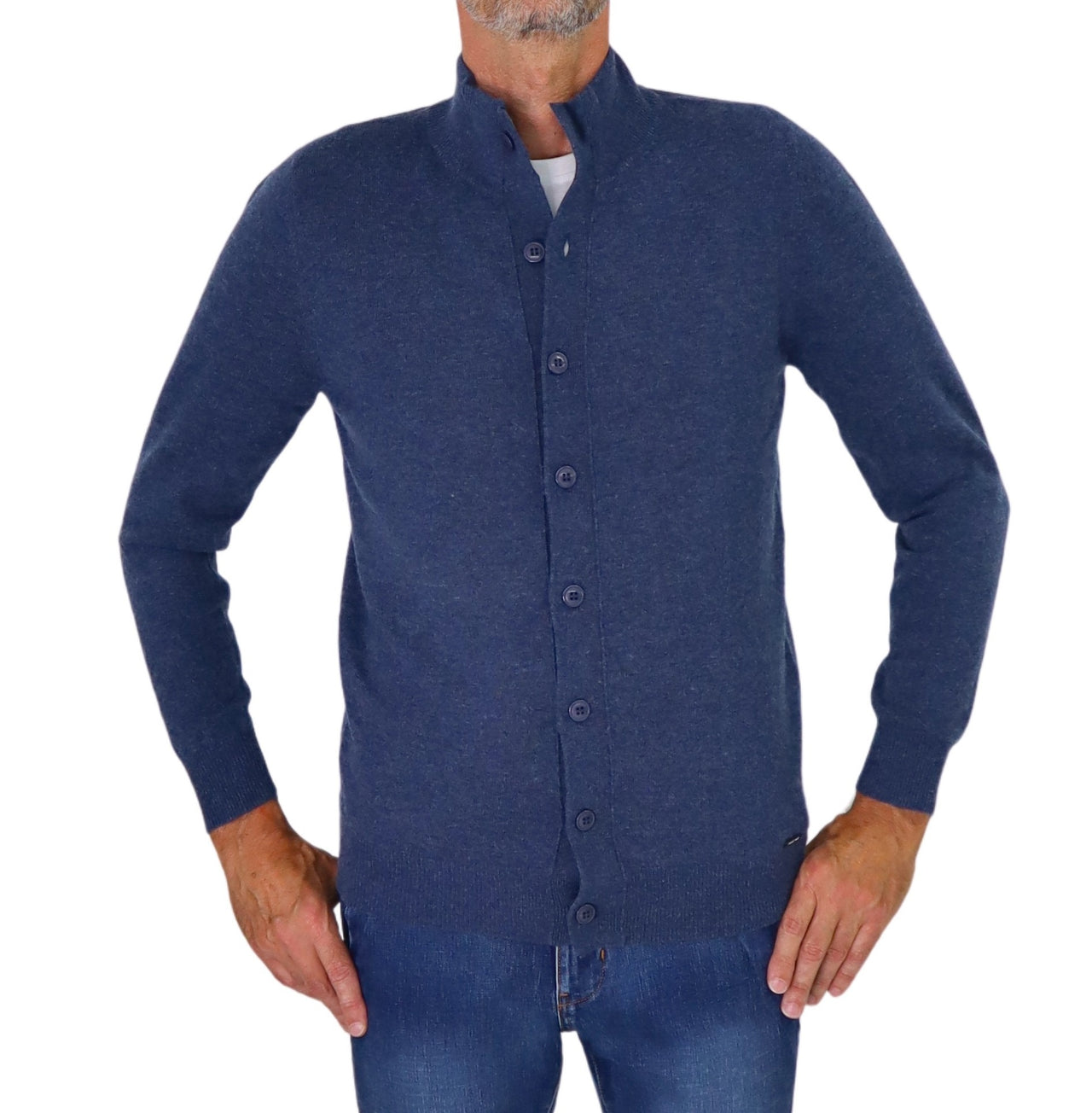 TAKE TWO maglione uomo cardigan cashemire GAUGE 12 UT00603 BLUETTE inverno 2025