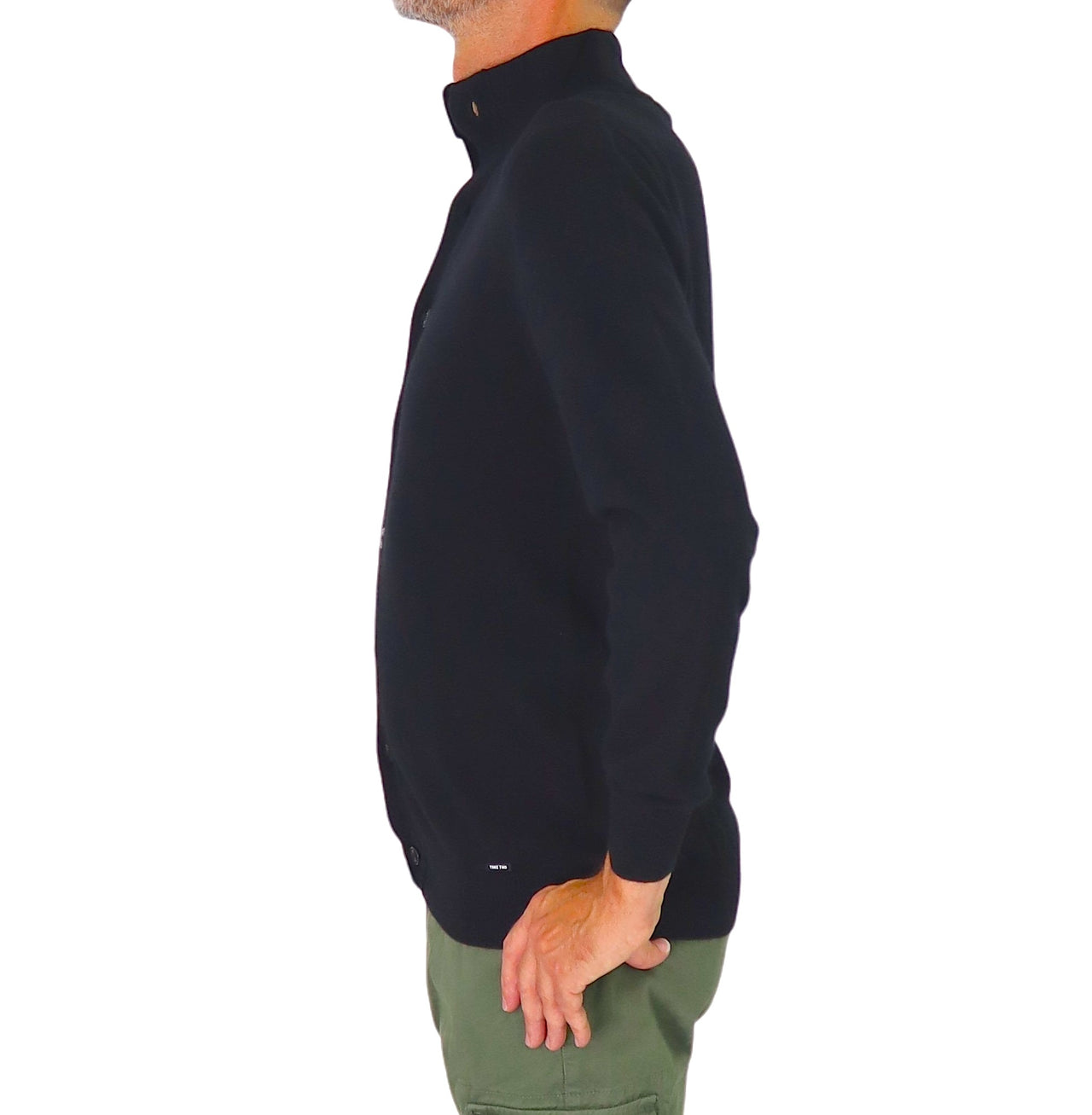 TAKE TWO maglione uomo cardigan cashemire GAUGE 12 UT00603 NERO inverno 2025