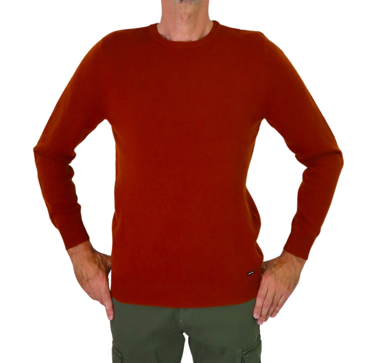 TAKE TWO maglione uomo girocollo cashmere GAUGE 12 UT00600 RUGGINE inverno 2025