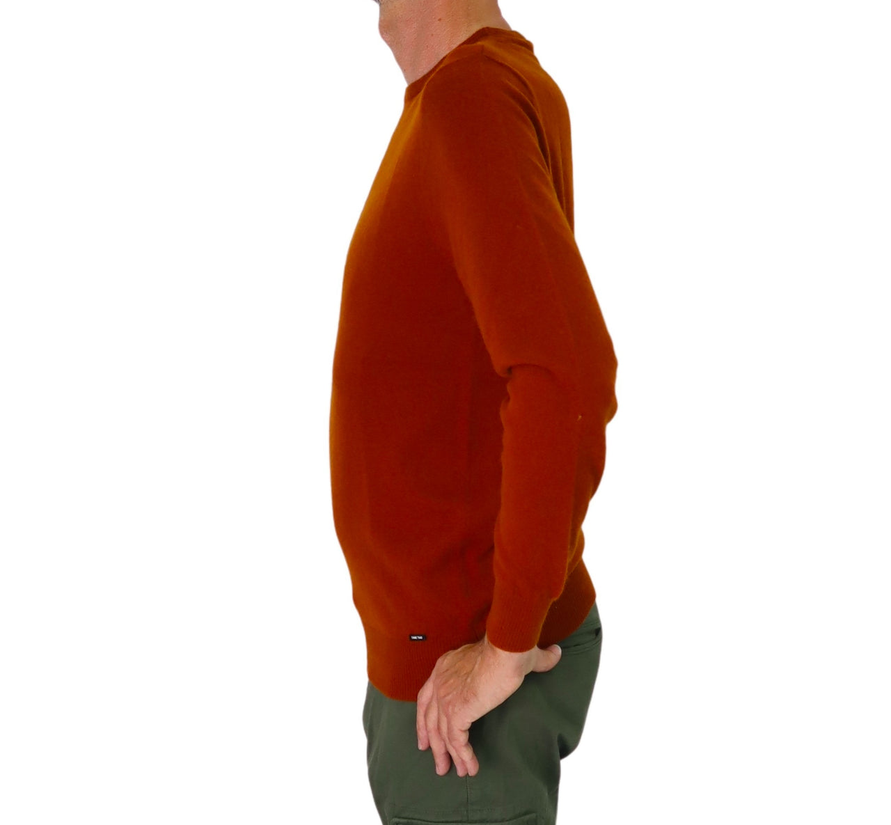 TAKE TWO maglione uomo girocollo cashmere GAUGE 12 UT00600 RUGGINE inverno 2025