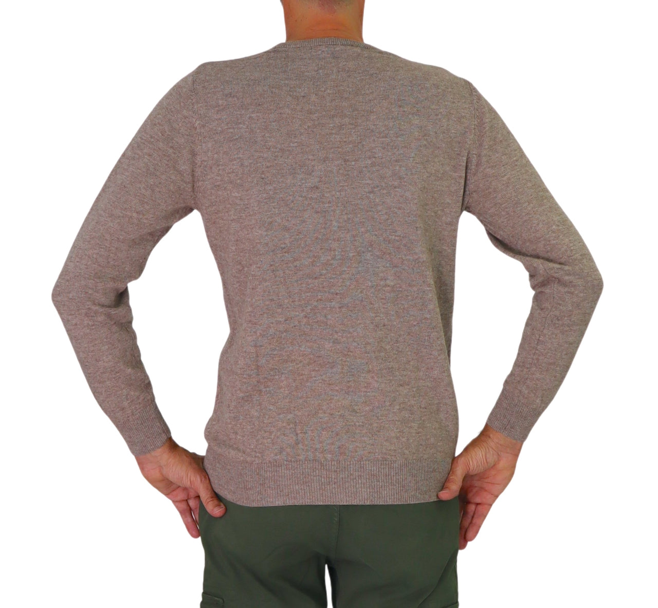 TAKE TWO maglione uomo girocollo cashmere GAUGE 12 UT00600 TORTORA inverno 2025