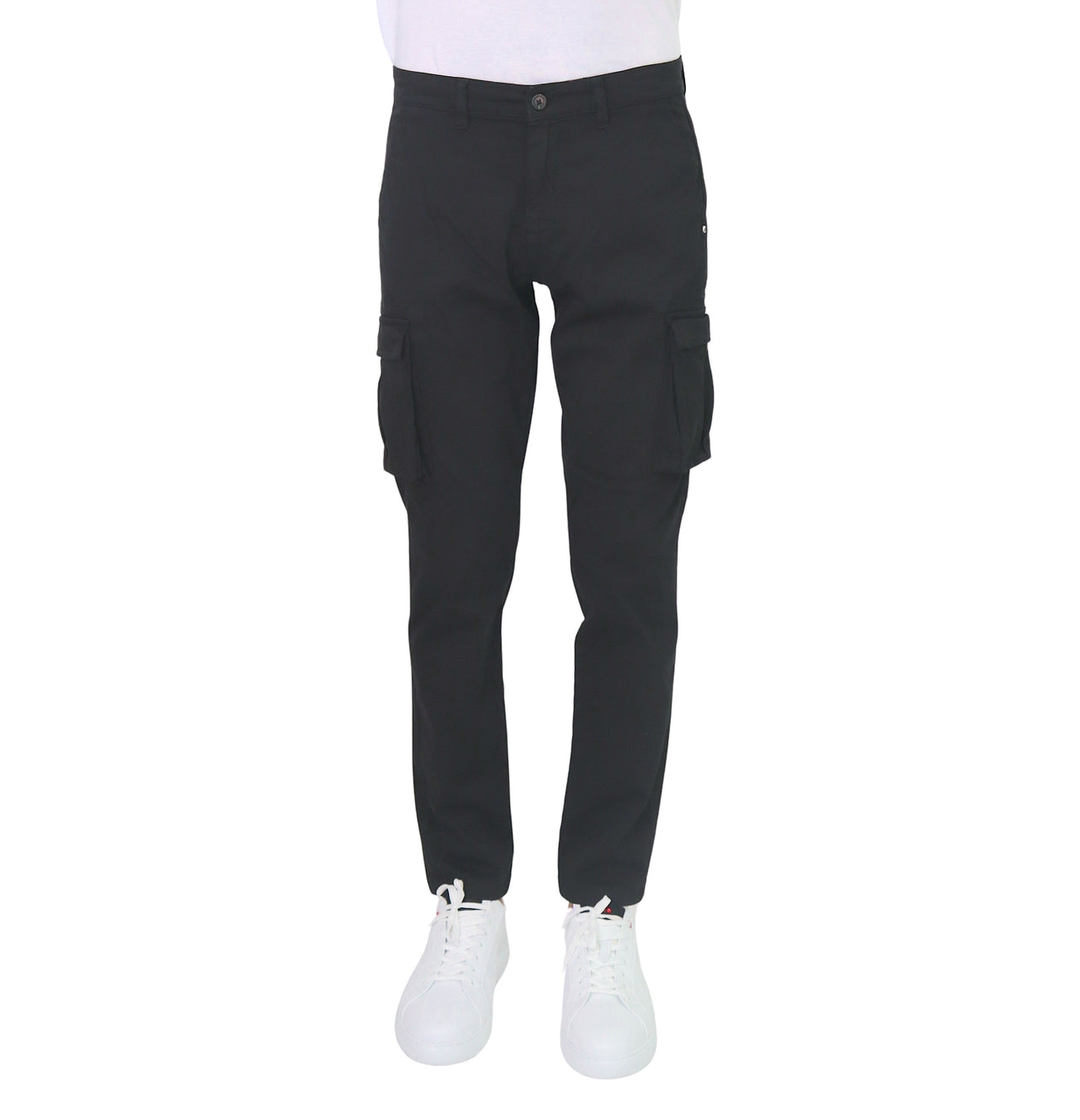 TAKE TWO pantaloni uomo cargo tasconi cotone UT01306 1 NERO inverno 2025