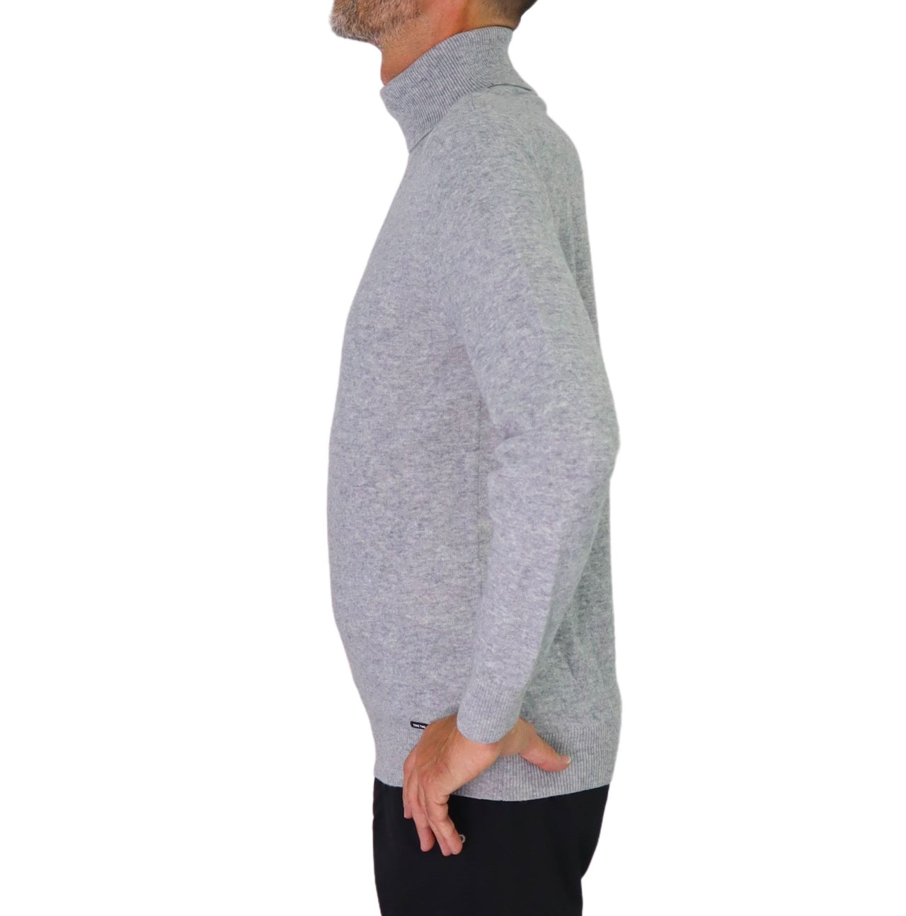 TAKE TWO maglione uomo dolcevita cashemire GAUGE 12 UT00601 GRIGIO CHIARO inverno 2025