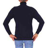 Thumbnail for TAKE TWO maglione uomo dolcevita cashemire GAUGE 12 UT00601 BLU inverno 2025