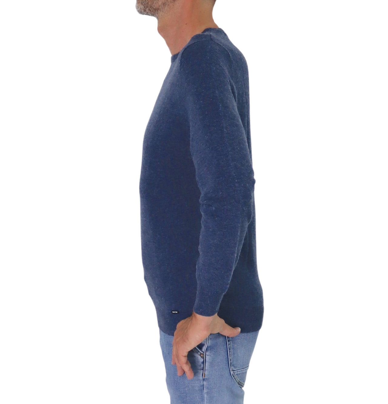TAKE TWO maglione uomo girocollo cashmere GAUGE 12 UT00600 BLUETTE inverno 2025
