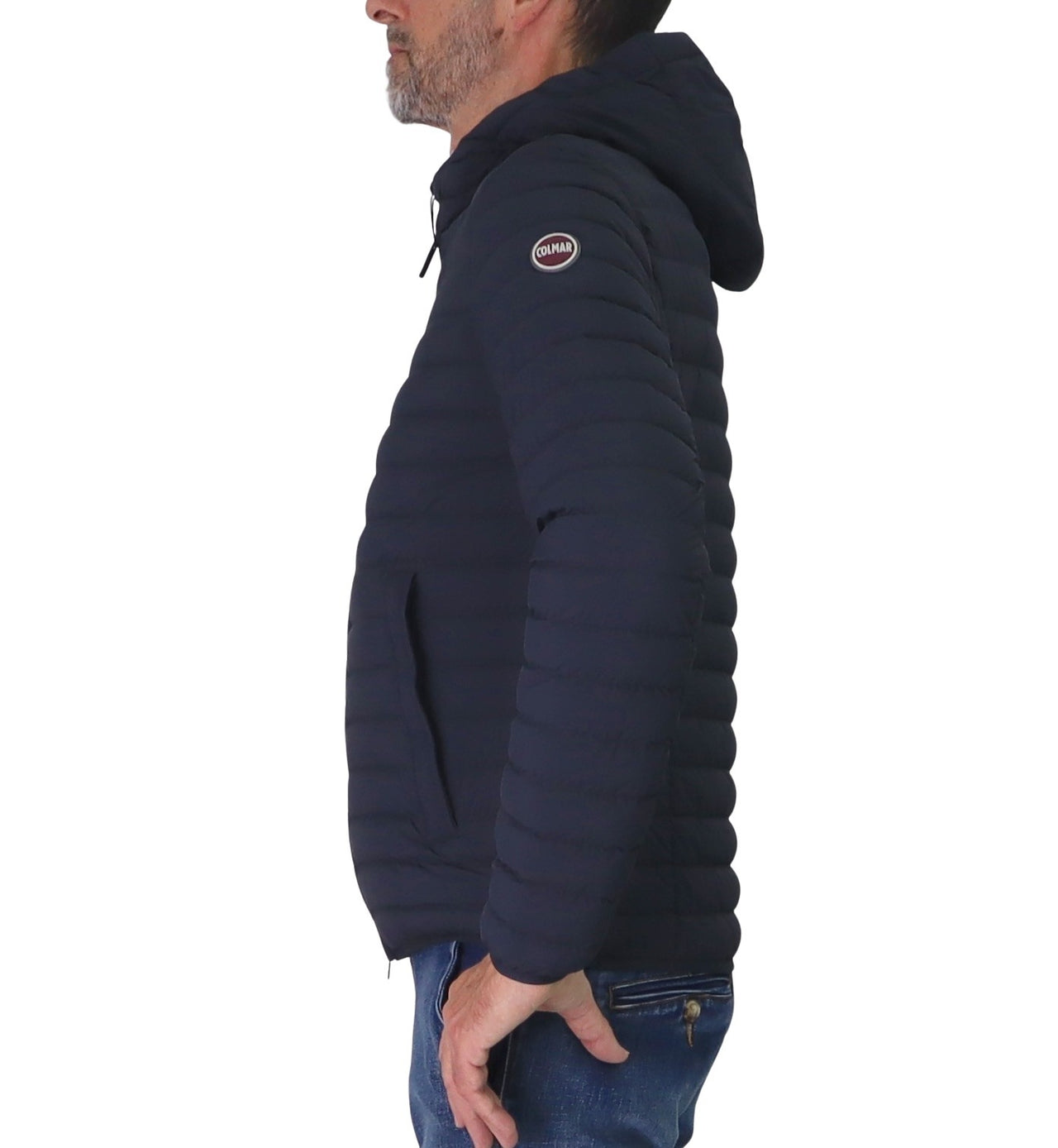 COLMAR giubbotto uomo 100 grammi nylon cappuccio 1245 4ZP MINDSET 68 BLU inverno 2025