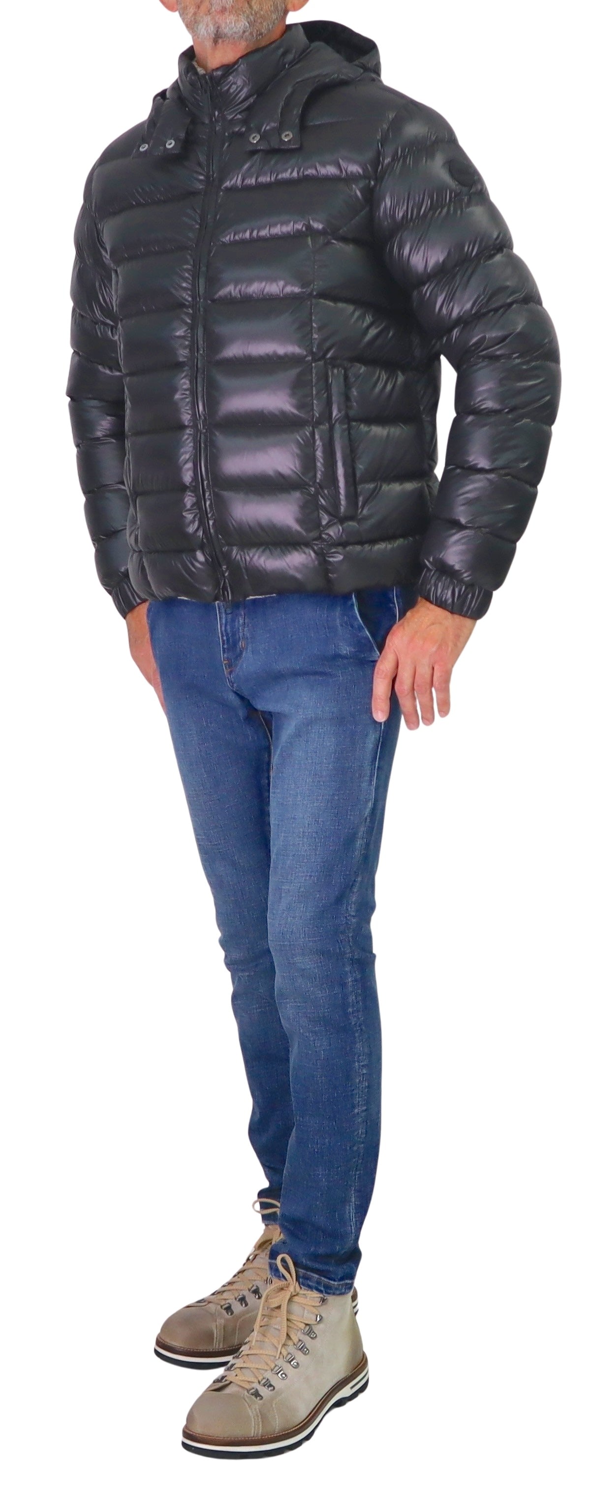 COLMAR giubbotto uomo piumino cappuccio 1271R 2ZO POLISHED 99 NERO inverno 2025