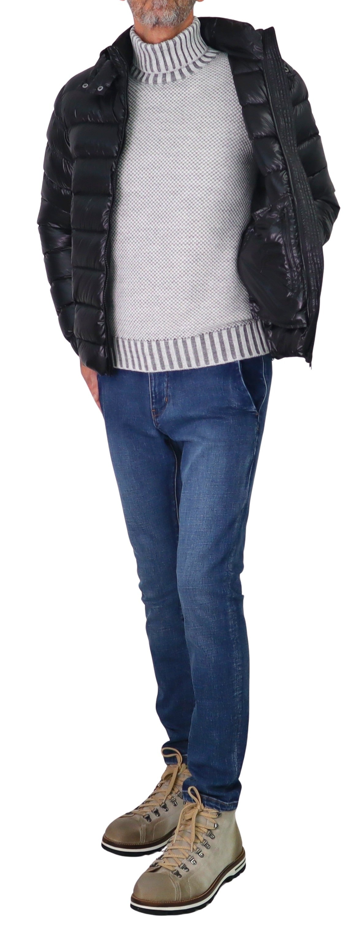 COLMAR giubbotto uomo piumino cappuccio 1271R 2ZO POLISHED 99 NERO inverno 2025