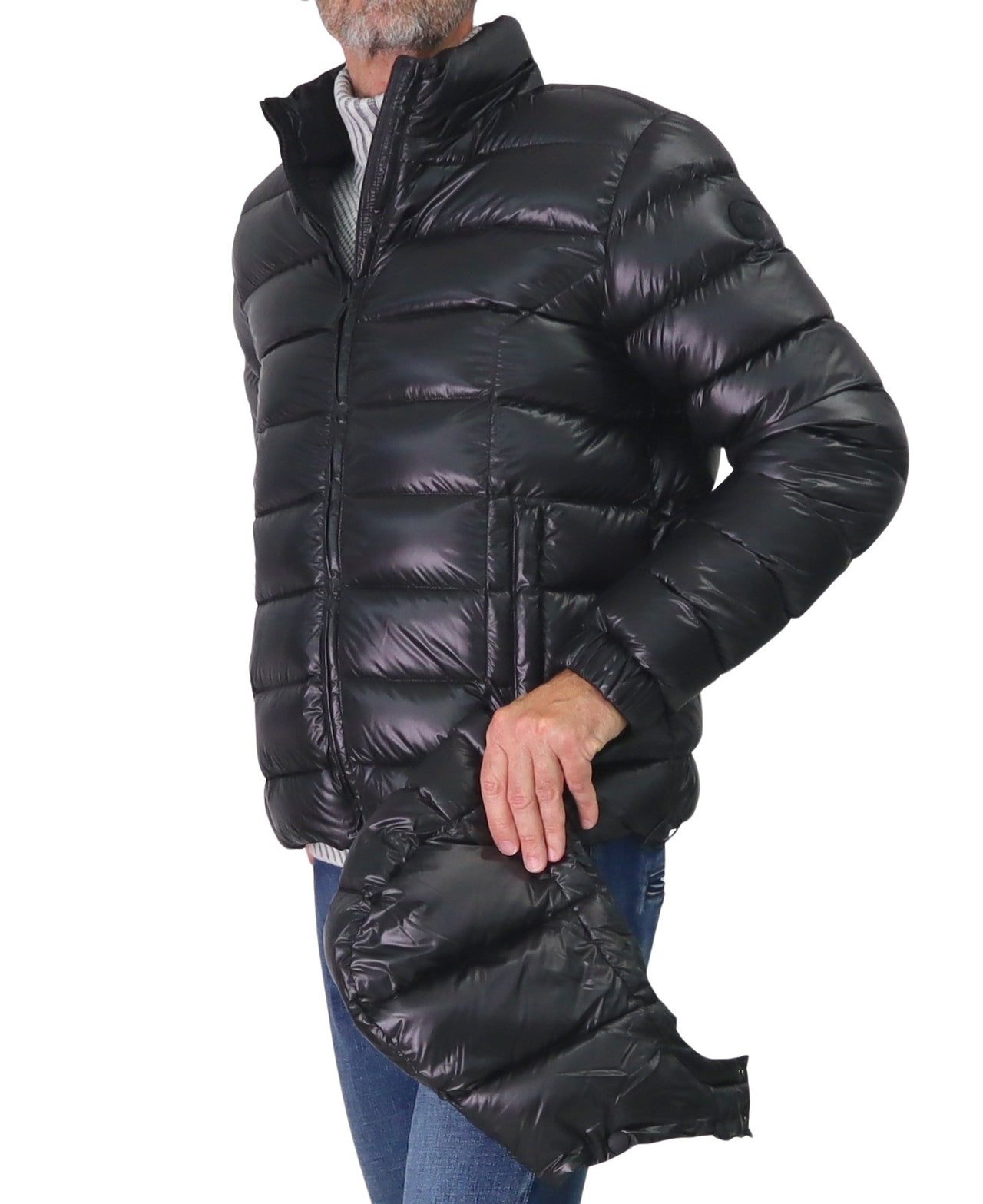 COLMAR giubbotto uomo piumino cappuccio 1271R 2ZO POLISHED 99 NERO inverno 2025