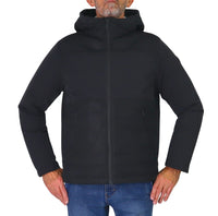 Thumbnail for COLMAR giubbotto uomo cappuccio bimateriale piuma 9503 8YN KNITS 99 NERO inverno 2025