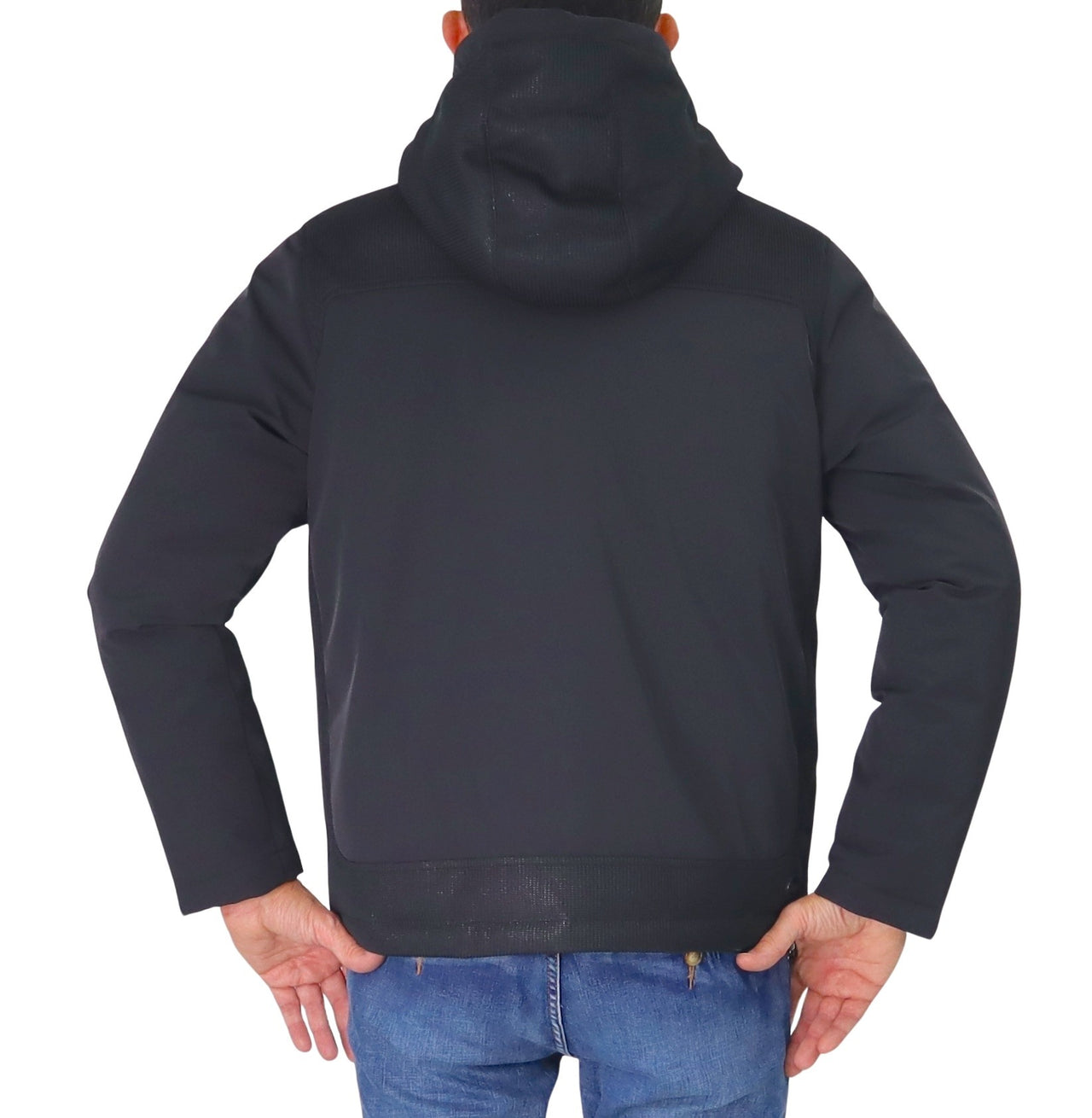 COLMAR giubbotto uomo cappuccio bimateriale piuma 9503 8YN KNITS 99 NERO inverno 2025