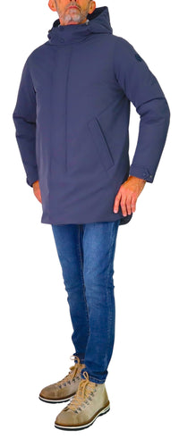 Thumbnail for COLMAR giubbotto uomo cappuccio stretch piuma 1288 4ZL DURABILITY 68 BLU inverno 2025