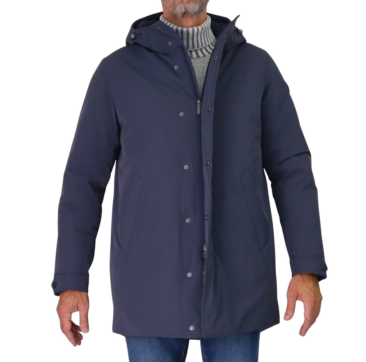 COLMAR giubbotto uomo cappuccio stretch piuma 1288 4ZL DURABILITY 68 BLU inverno 2025