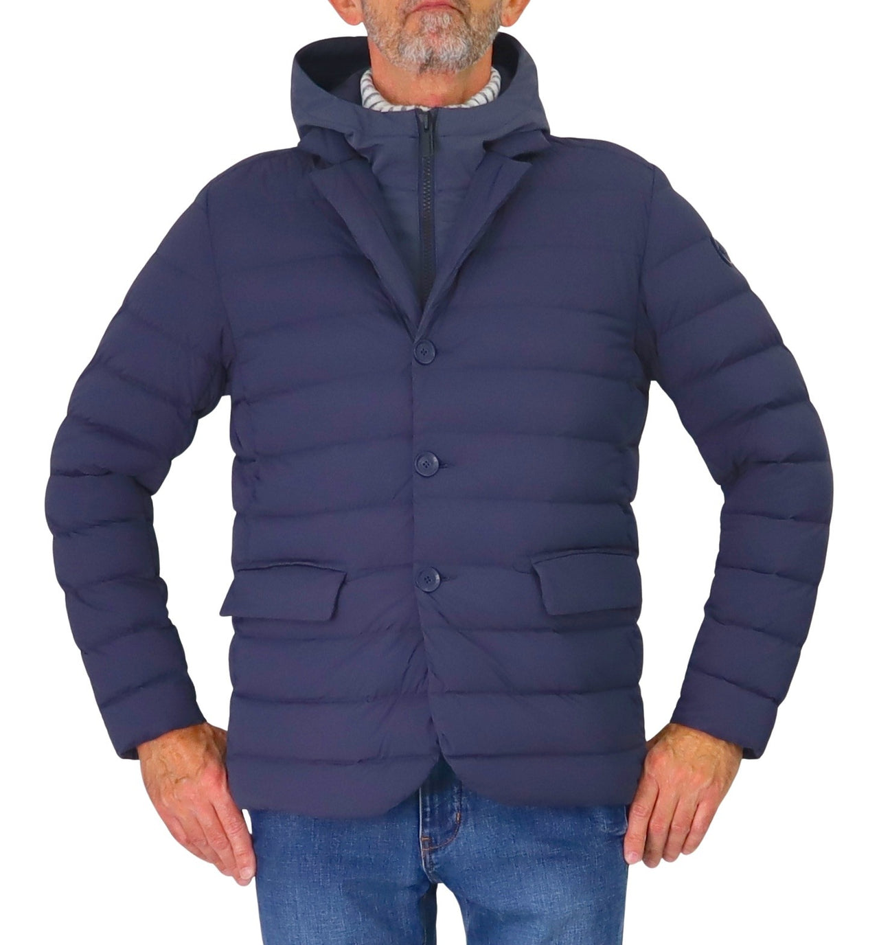 COLMAR giubbotto uomo giacca nylon stretch cappuccio 1267 2ZL FUNCTIONALITY 68 BLU inverno 2025